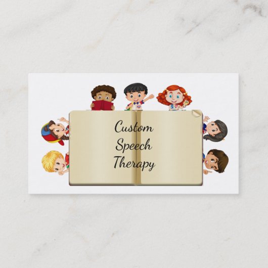 名前をカスタムするスピーチセラピーキッズマンガ 名刺 (裏面)