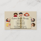 名前をカスタムするスピーチセラピーキッズマンガ 名刺 (正面)
