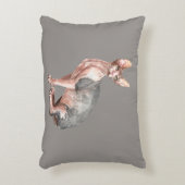 名前をカスタムするスフィンクスの毛なし猫柄 アクセントクッション (正面(垂直))