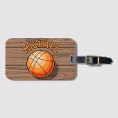 名前をカスタムするスポーツ旅行ラベル ラゲッジタグ (正面横)