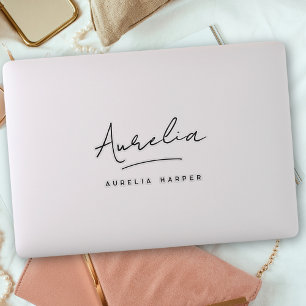 名前をカスタムするスモダンクリプト署名ロゴノートブック シール