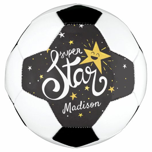 名前をカスタムするスーパースター サッカーボール (正面)