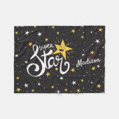 名前をカスタムするスーパースター フリースブランケット (正面(横))