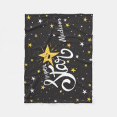 名前をカスタムするスーパースター フリースブランケット (正面)