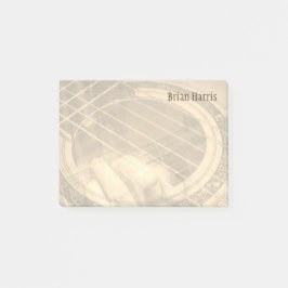 名前をカスタムするセピアアコースティックギターフィンガーコード ポストイット