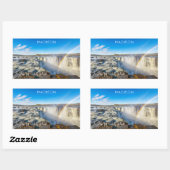 名前をカスタムするセルフォスウォーターフォールアイスランド 長方形シール (シート)