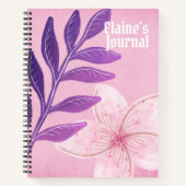 名前をカスタムするセルフラブジャーナル(ピンク) ノートブック (正面)