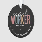 名前をカスタムするソーシャルワーカーの卒業祝い オーナメント (正面)