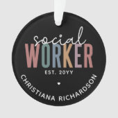 名前をカスタムするソーシャルワーカーの卒業祝い オーナメント (正面)