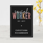 名前をカスタムするソーシャルワーカーの卒業祝い カード (黄色い花)