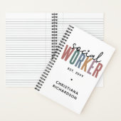 名前をカスタムするソーシャルワーカーの卒業祝い ノートブック (内側)