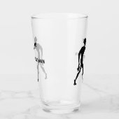 名前をカスタムするゾンビ印刷ガラス タンブラーグラス (左)