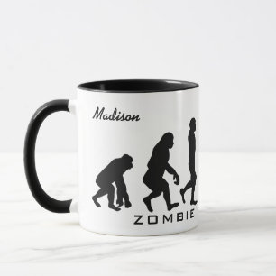 名前をカスタムするゾンビ進化マグ マグカップ
