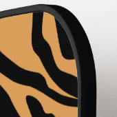 名前をカスタムするタイガーアニマルプリントパタクラシックーン ピックルボールラケット (左詳細)