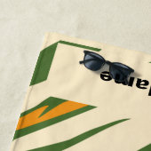 名前をカスタムするタイガーアニマルプリント夏ビーチタオル ビーチタオル (インサイチュ)