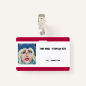 名前をカスタムするタイトルフォトロゴビジネスバッジ バッジ (裏面クリップ)