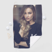 名前をカスタムするタイポグラフィと写真 ゴルフタオル (インサイチュ)