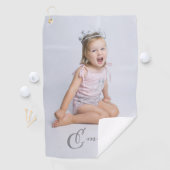 名前をカスタムするタイポグラフィと写真 ゴルフタオル (インサイチュ)