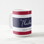 名前をカスタムするタイランドカラー コーヒーマグカップ (正面左)