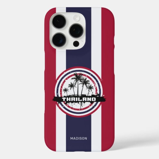 名前をカスタムするタイランドカラー Case-Mate iPhoneケース (裏面)