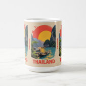 名前をカスタムするタイ コーヒーマグカップ (中央)