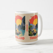 名前をカスタムするタイ コーヒーマグカップ (正面右)