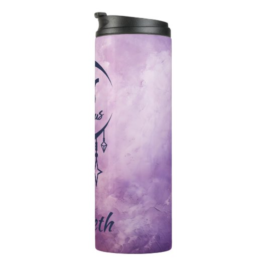 名前をカスタムするタウラス〔占星術の〕十二宮図標識 タンブラー (回転右)