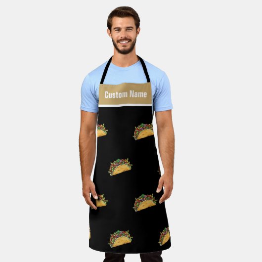 名前をカスタムするタコエプロンTex-maxグルメタコ エプロン (着用した状態)