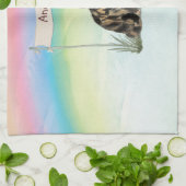 名前をカスタムするタビーキャットペット キッチンタオル (折り畳み)