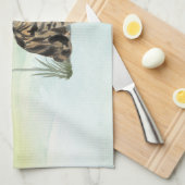 名前をカスタムするタビーキャットペット キッチンタオル (四つ折り)