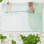 名前をカスタムするタンダシュンドペットドッグ キッチンタオル (折り畳み)