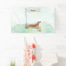 名前をカスタムするタンダシュンドペットドッグ 横断幕