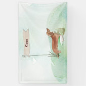 名前をカスタムするタンダシュンドペットドッグ 横断幕 (縦)