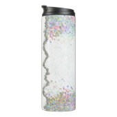 名前をカスタムするタンブラー銀グリッタータンブラー タンブラー (回転右)