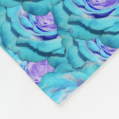 名前をカスタムするターコイズバラピンクグリッターボウ フリースブランケット (角)