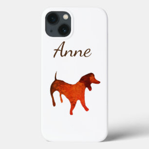 名前をカスタムするダシュント女犬 iPhone 13ケース
