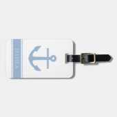 名前をカスタムするダスティブルー航海の ラゲッジタグ (正面横)