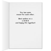 名前をカスタムするダッシュント結婚ドッグズのお祝い (内側 (右))