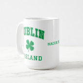 名前をカスタムするダブリンアイルランド コーヒーマグカップ (正面左)