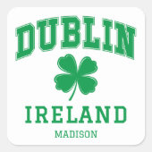 名前をカスタムするダブリンアイルランド スクエアシール (正面)