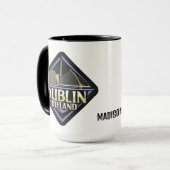 名前をカスタムするダブリンアイルランド マグカップ (正面左)