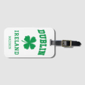 名前をカスタムするダブリンアイルランド ラゲッジタグ (正面横)