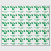 名前をカスタムするダブリンアイルランド ラッピングペーパー (フラット)