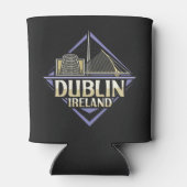 名前をカスタムするダブリンアイルランド 缶クーラー (裏面)