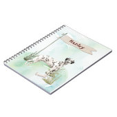 名前をカスタムするダルマチアペットドッグ ノートブック (左側)