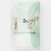 名前をカスタムするダルマチアペットドッグ 横断幕 (縦)