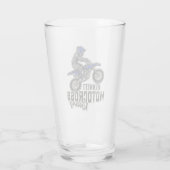 名前をカスタムするダートバイクライダーモトクロスレーシンググラス タンブラーグラス (裏面)