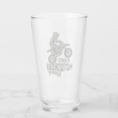 名前をカスタムするダートバイクライダーモトクロスレーシンググラス タンブラーグラス (裏面)