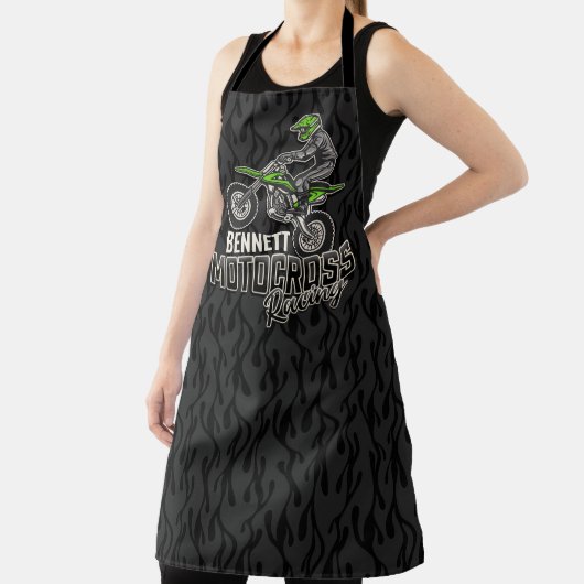 名前をカスタムするダートバイクライダーモトクロスレーシング エプロン (インサイチュ)