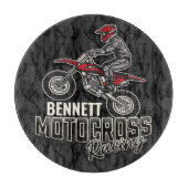 名前をカスタムするダートバイクライダーモトクロスレーシング カッティングボード (正面)